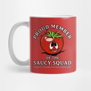 Tomato Design Perfect Gardening Lover SAUCY SQUAD Gift Mug